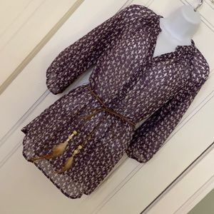 Mossimo boho tunic / blouse with belt size xs